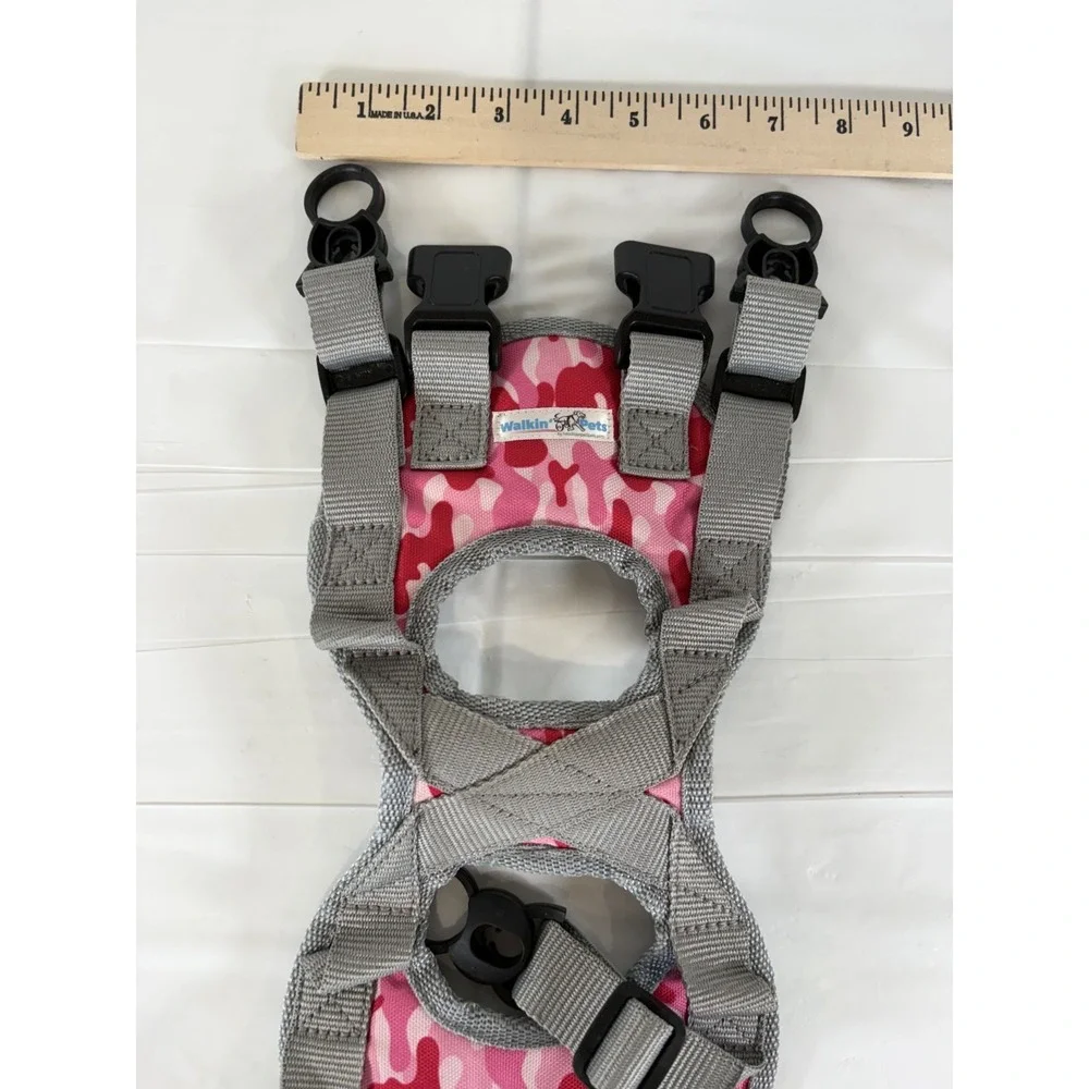 Walkin' Pets Rear‎ Lift Harness for Dogs Size XXS Pink Camo Mobility Support